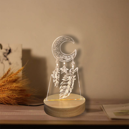 Personalised Dream Catcher Night Light Custom Name Gifts For Kids-Jessemade AU