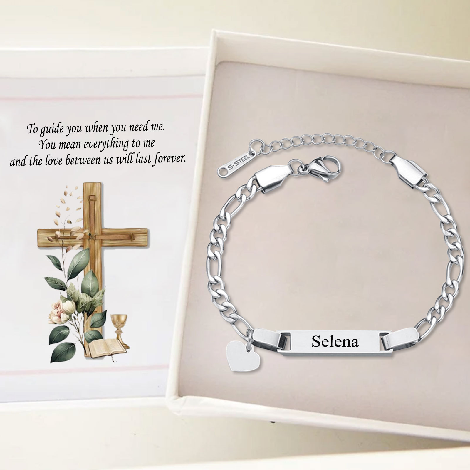 Custom Name Bracelet Personalised Love Bracelet Cuban Chain Bracelet Love Gifts-Jessemade AU