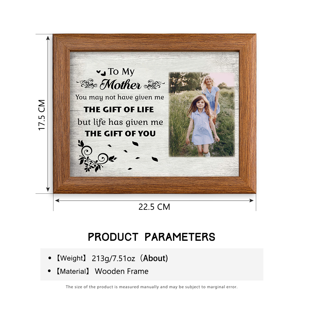 To My Mother Personalised Photo Frame With Light Gifts For Mother “Life Given Me The Gift Of You”-Jessemade AU