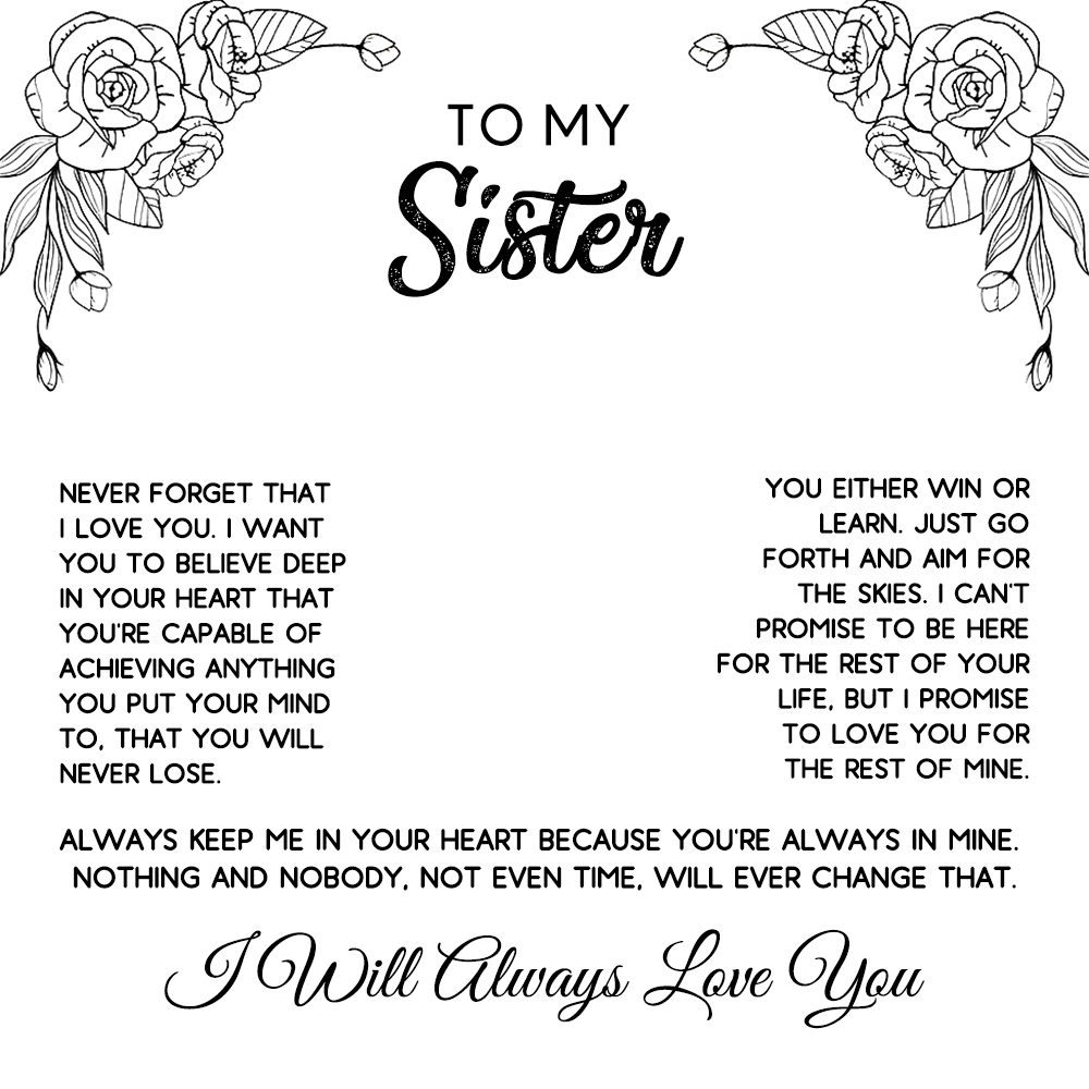 To My Sister Love Knot Necklace Special Birthday Gift for Sister - I Will Love You Always-Jessemade AU