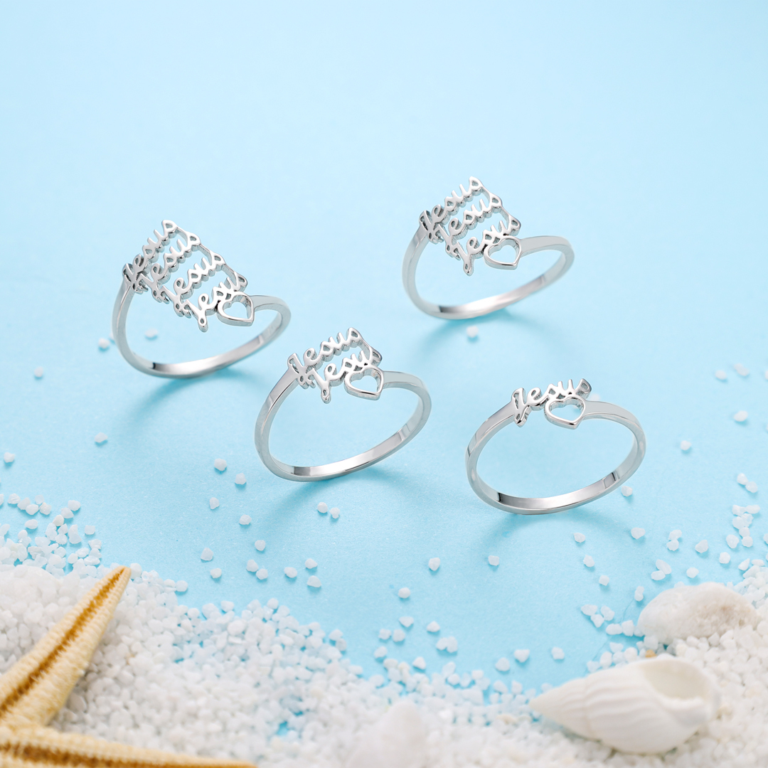 Personalised Family Name Ring Custom 3 Names Best Gift For Women-Jessemade AU