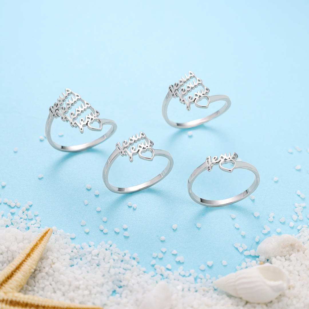 Personalised Family Name Ring Custom 2 Names Best Gift For Women-Jessemade AU