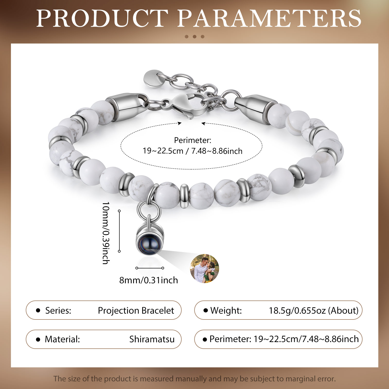 Personalised Projection Bracelet Custom Photo Bracelets Adjustable Bracelet Creative Gift for Him/Her-Jessemade AU