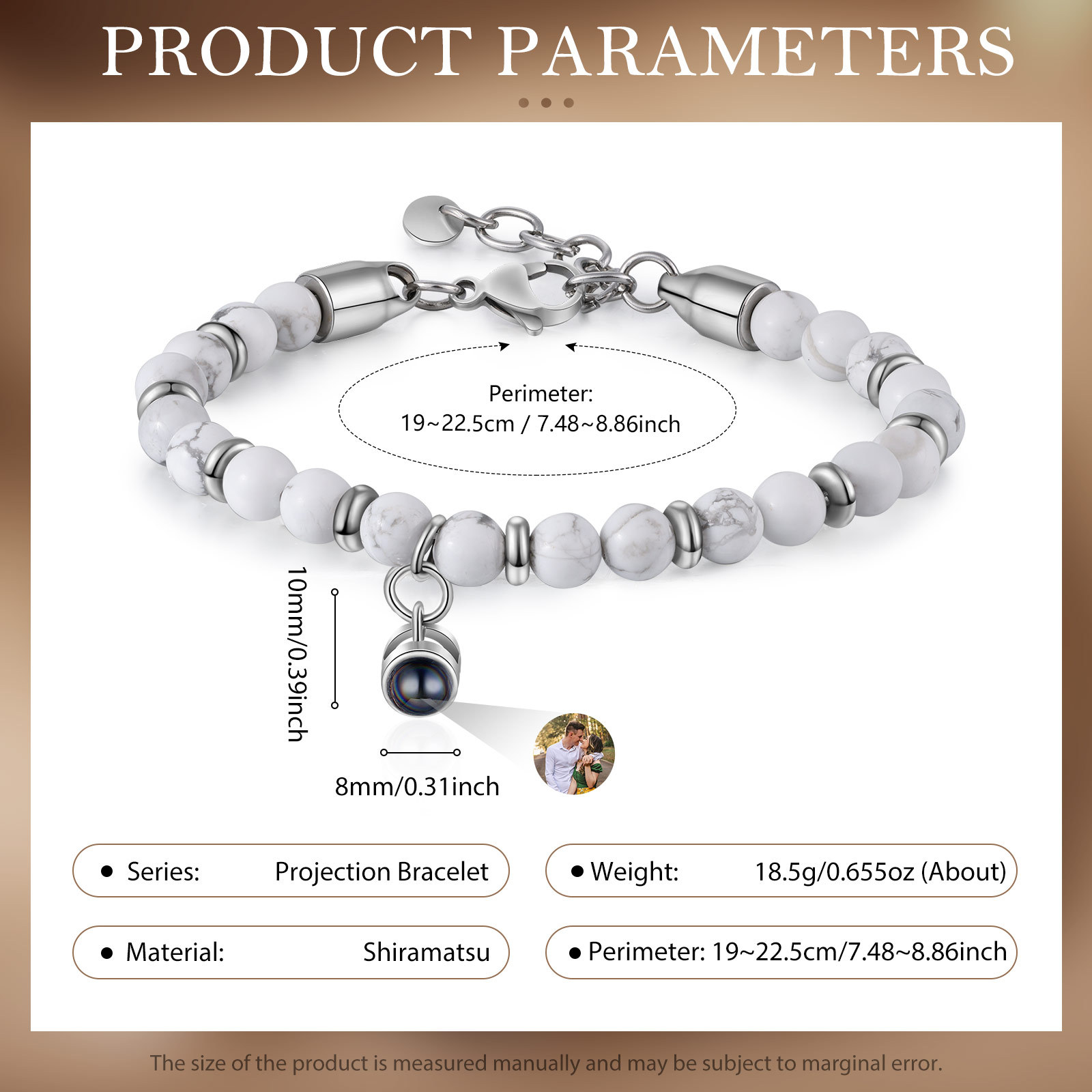 Personalised Projection Bracelet Custom Photo Bracelets Adjustable Bracelet Creative Gift for Him/Her-Jessemade AU