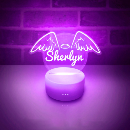 Personalised 7 Colours Changing Night Light Custom Name Wings LED Lamp Gifts For Kids-Jessemade AU