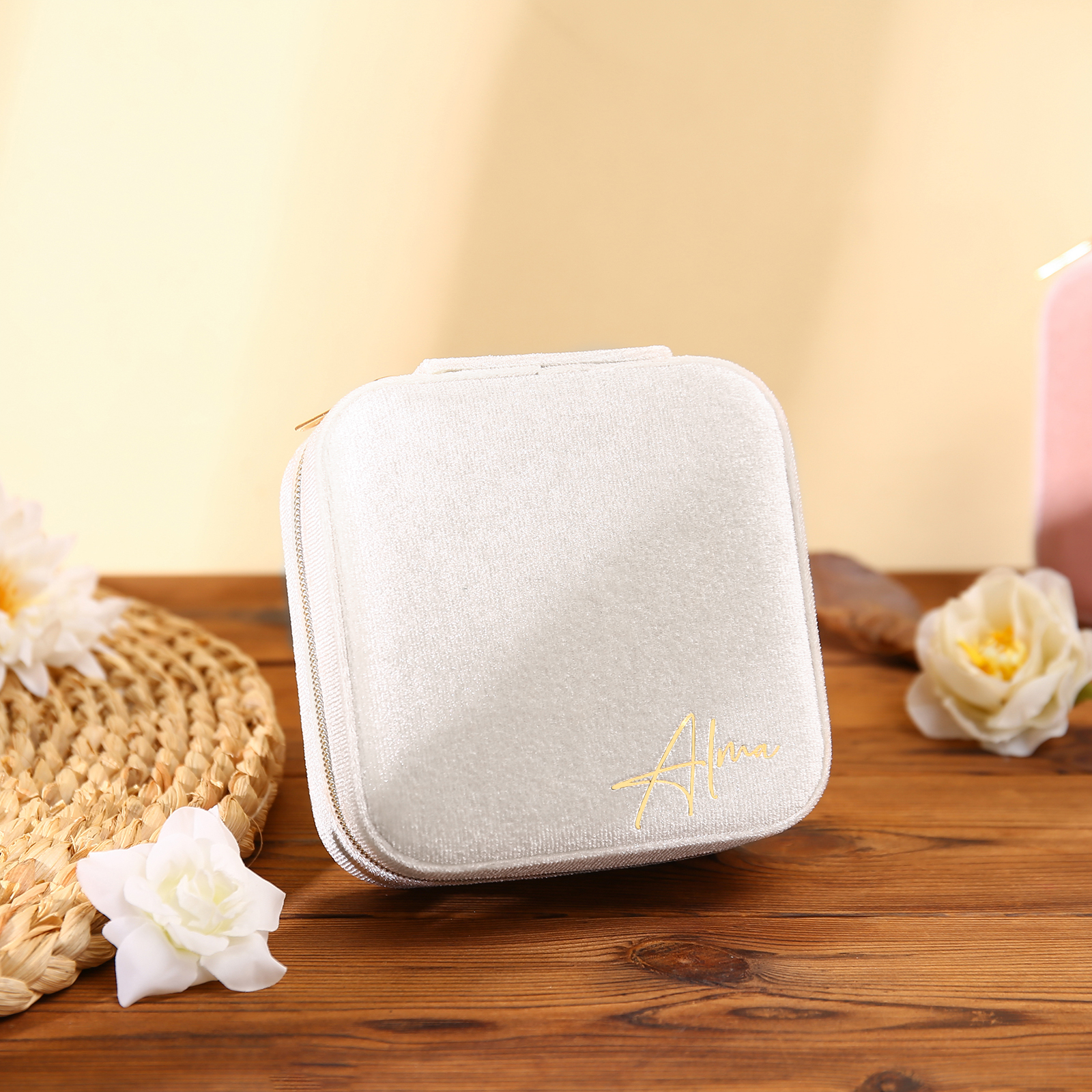 Personalised Name Jewelry Storage Box Custom Travel Jewelry Box Gifts for Ladies Girls-Jessemade AU