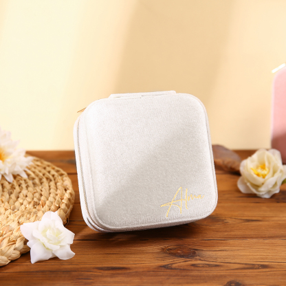 Personalised Name Jewelry Storage Box Custom Travel Jewelry Box Gifts for Ladies Girls-Jessemade AU
