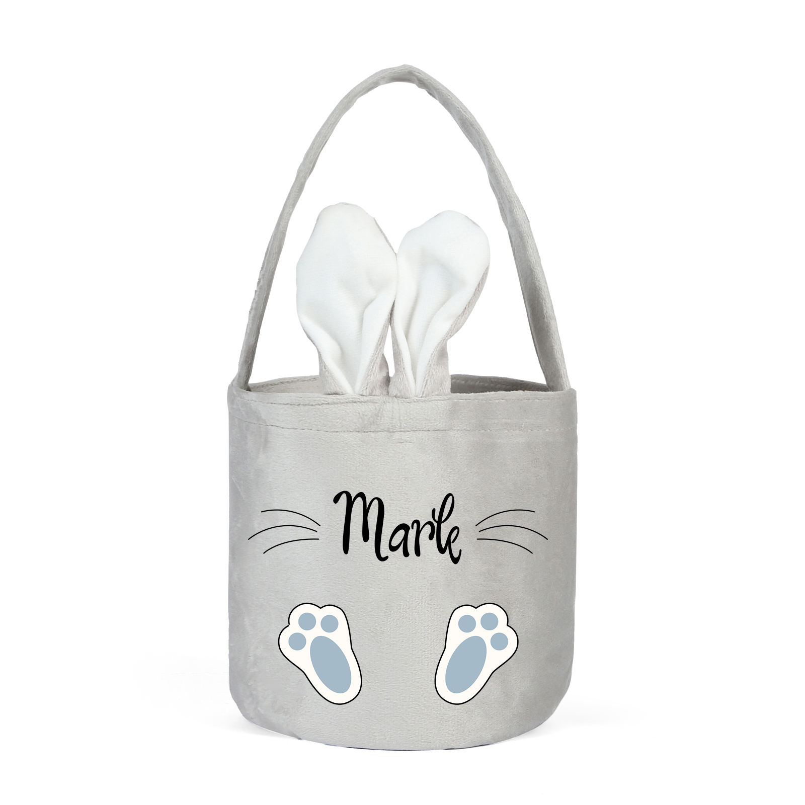 Personalised Bunny Tote Bag Custom Name Bunny Basket Bucket Bag Easter Gifts-Jessemade AU