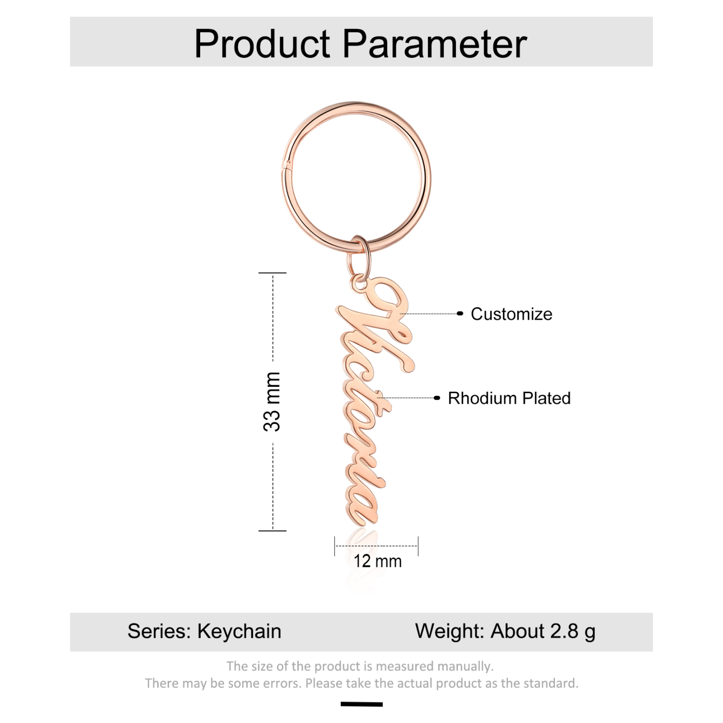 Personalised Keychain Engraved 1 Name Gifts For Her-Jessemade AU