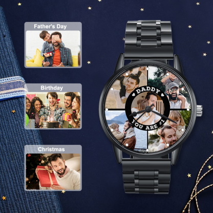 Personalised Photo Watch Custom 5 Photos Mechanical Watch Gifts for Him-Jessemade AU