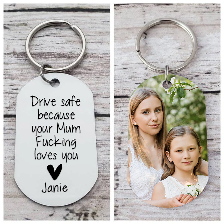 Drive Safe - Personalised Photo Keychain Custom Name Keychain Gifts For Son/Daughter-Jessemade AU