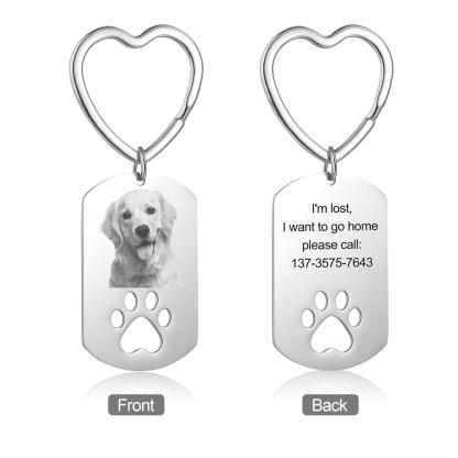 Personalised Keychain Engraved Photo Keychain Dog Tag Gifts For Pet-Jessemade AU
