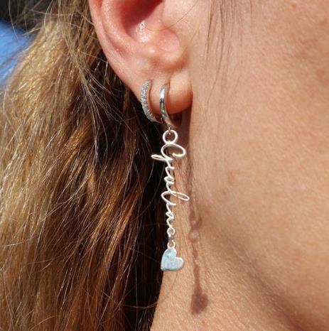 Customised Long Drop Name Earring Gifts for Her-Jessemade AU