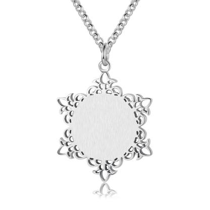 Personalised Snowflake Necklace Custom 1 Photo Necklace Gifts For Her-Jessemade AU