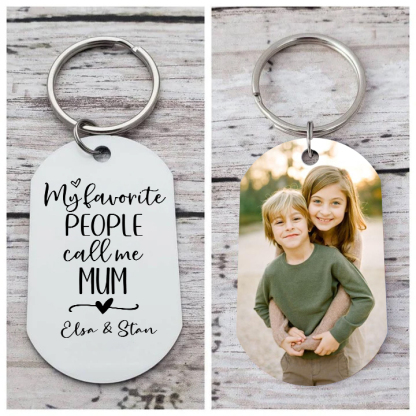 Personalised Mother Photo Keychain My Favourite People Call Me Mum Keyring-Jessemade AU