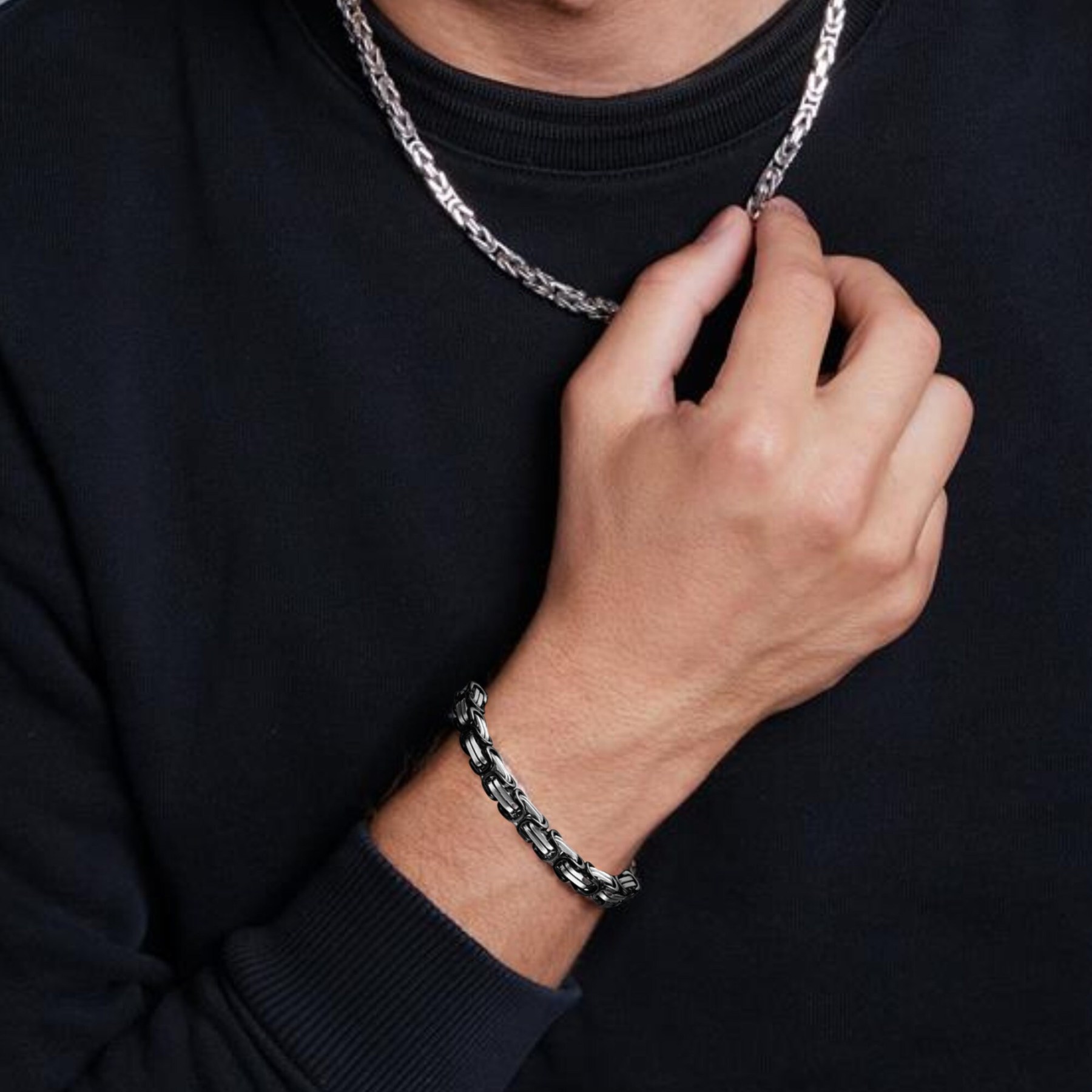 To My Son Cuban Link Bracelet Stainless Steel Bracelet Dad to Son Warm Gift - I Am Proud Of Your Father-Jessemade AU