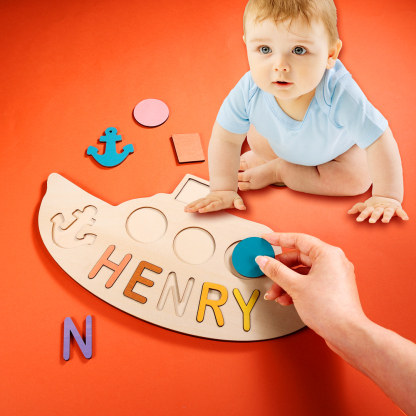 Personalised Kid's Wooden Name Alphabet Puzzle Toy for Toddlers Early Learning Child Toy-Jessemade AU