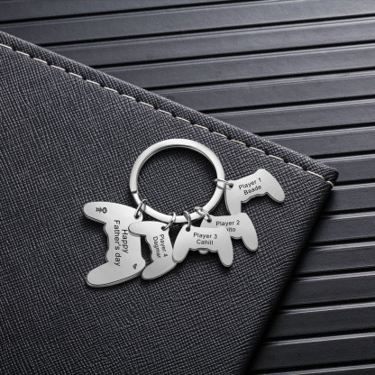 Personalised Keychain Engraved 4 Names Keychain Gifts For Him-Jessemade AU