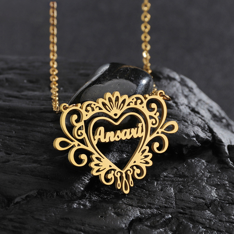 Personalised Heart Necklace Custom Names Necklace Gifts For Her-Jessemade AU