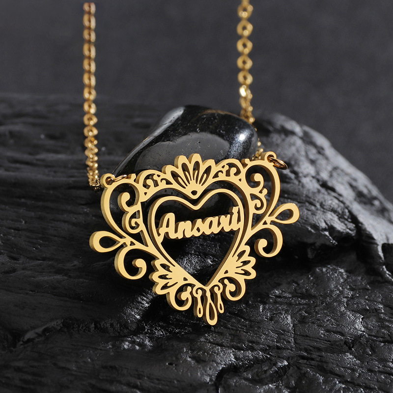 Personalised Heart Necklace Custom Names Necklace Gifts For Her-Jessemade AU