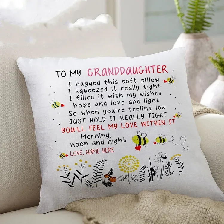 To My Granddaughter-Pillow Case-Jessemade AU