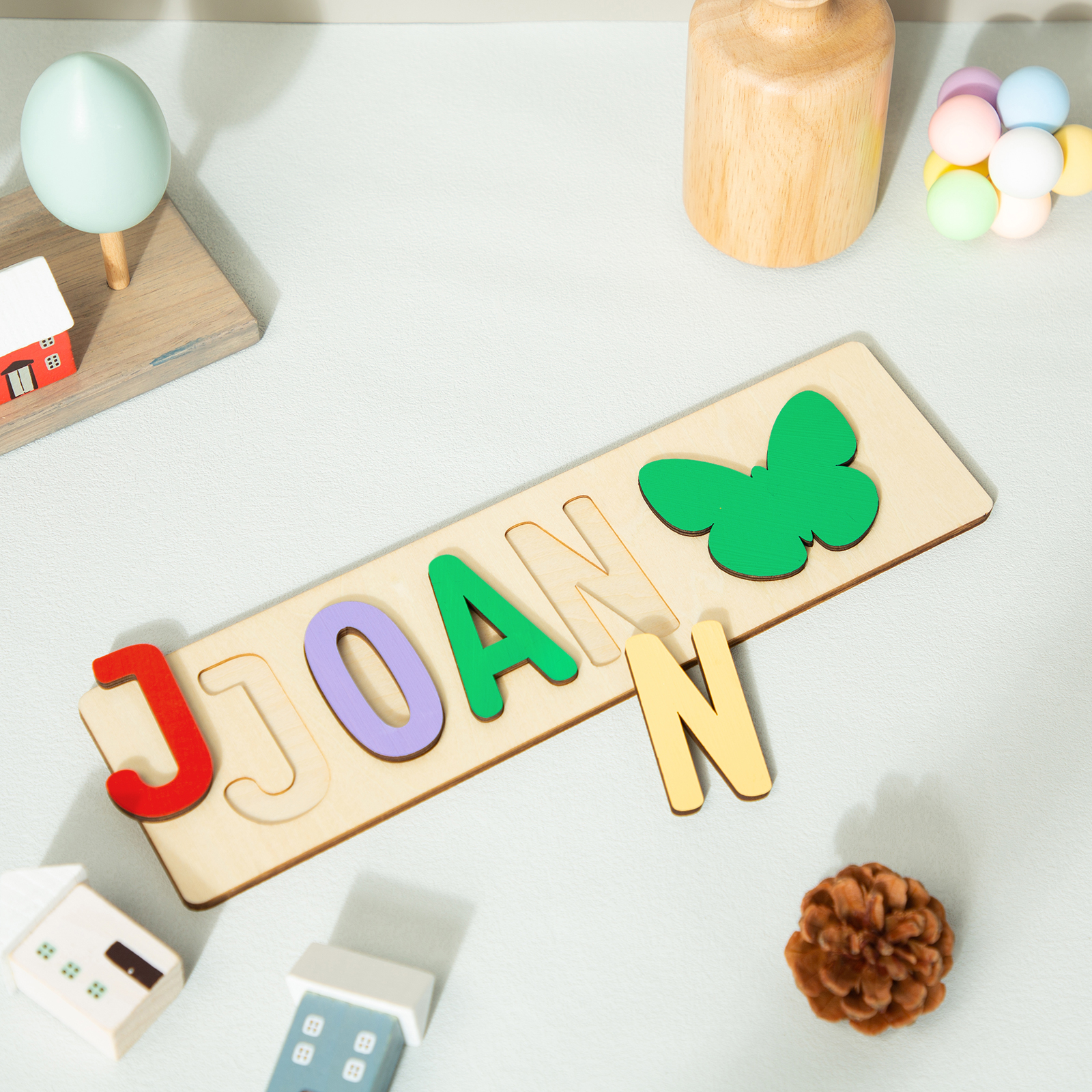 Personalised Kid's Wooden Name Alphabet Puzzle Toy for Toddlers Early Learning Child Toy-Jessemade AU