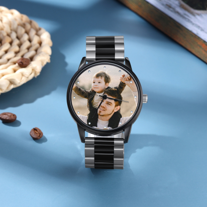gift Photo Watch - Personalised Engraved Watch Bracelet For Him-Jessemade AU