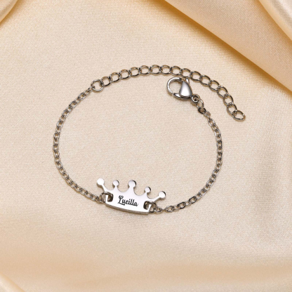 Personalised Crown Bracelet Custom Name Bracelet for her-Jessemade AU