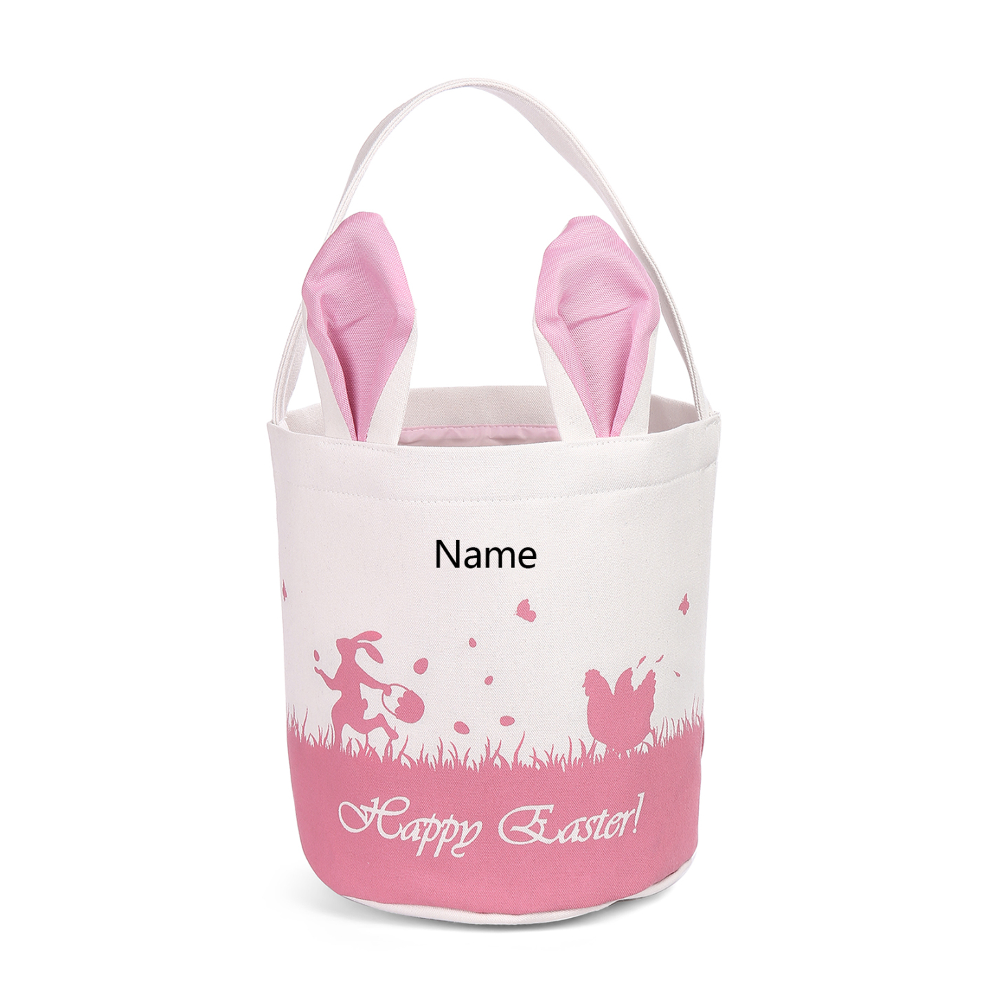 Personalised Bunny Tote Bag Customised with Name Bunny Bucket Bag Easter Gifts-Jessemade AU