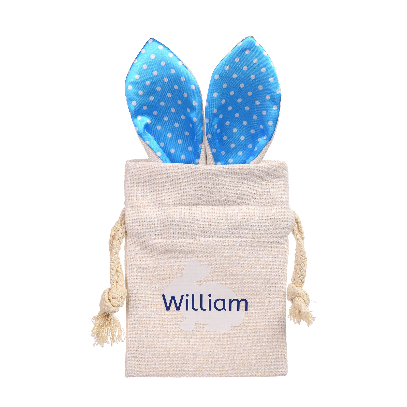 Personalised Bunny Tote Bag Customised with Name Bunny Drawstring Bag Easter Gifts-Jessemade AU