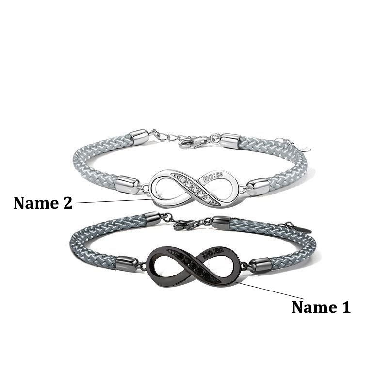 Customised Couple Bracelets Engrave Names Matching Bracelet Love Gifts-Jessemade AU