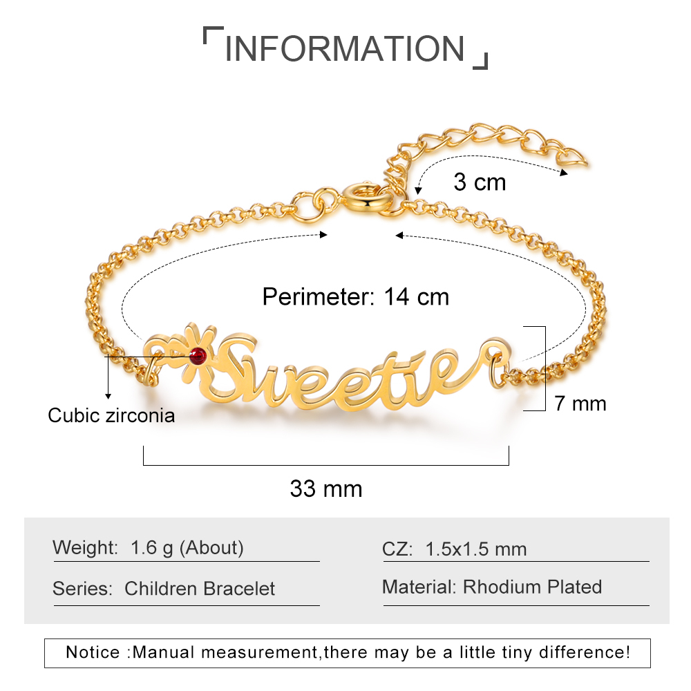 Personalised Name Bracelet Custom Name Daisy Bracelet for Kids-Jessemade AU