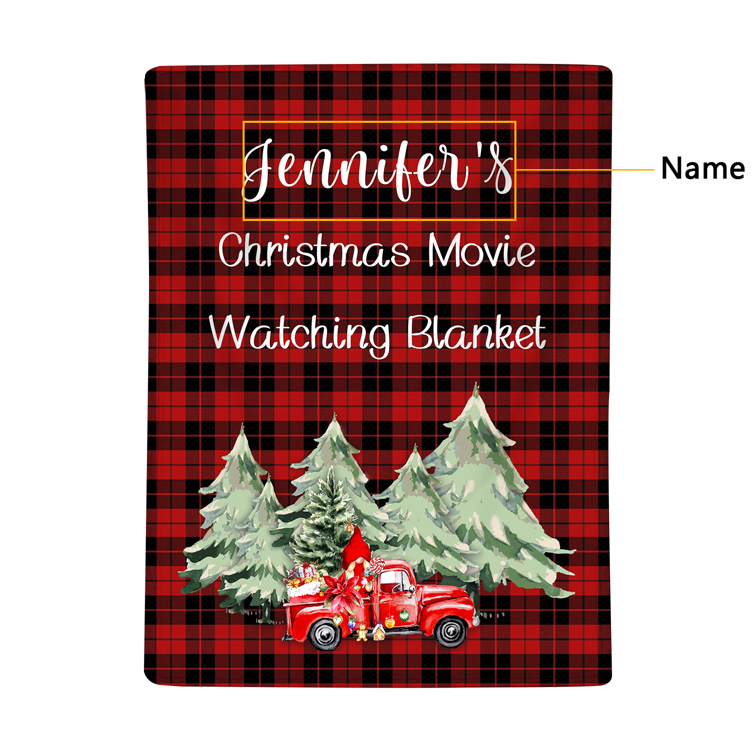 Personalised Christmas Movie Blanket Custom Name Blanket Christmas Gift for Family Friends - Christmas Movie Watching Blanket-Jessemade AU