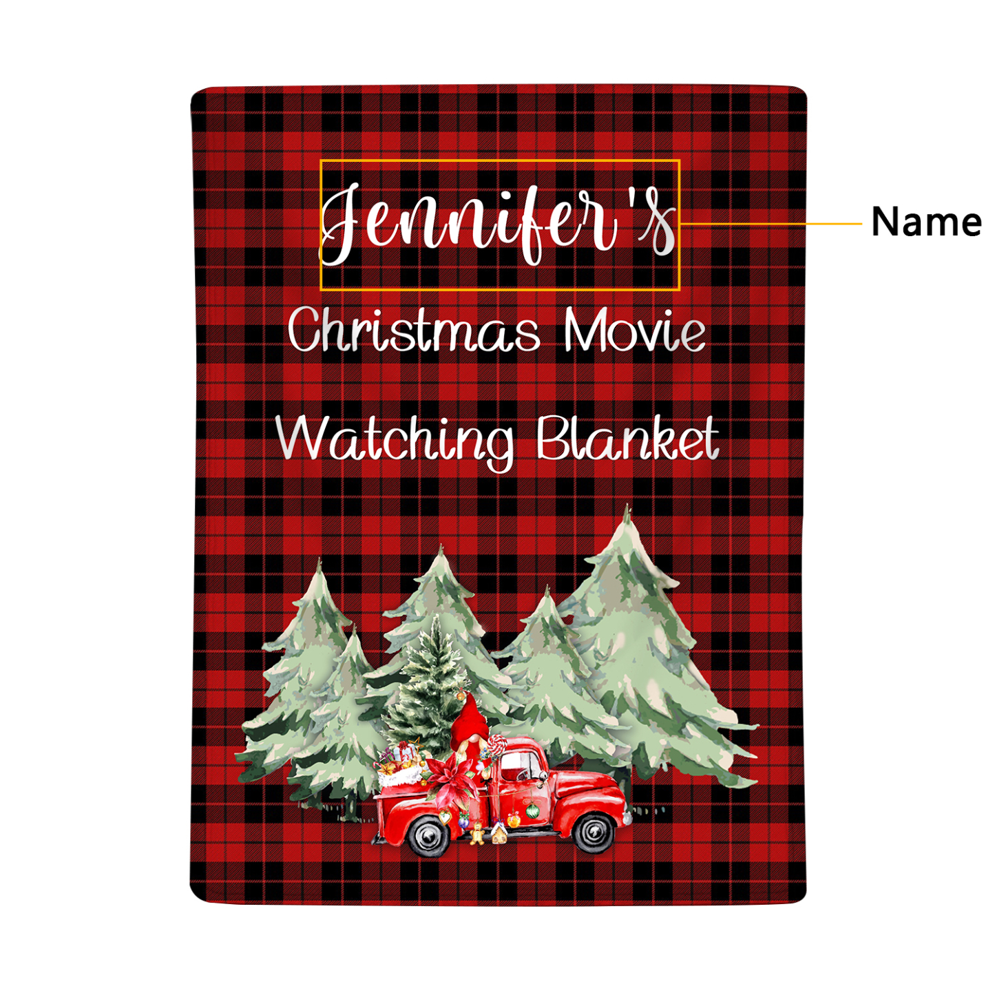 Personalised Christmas Movie Blanket Custom Name Blanket Christmas Gift for Family Friends - Christmas Movie Watching Blanket-Jessemade AU