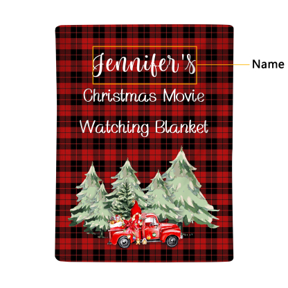 Personalised Christmas Movie Blanket Custom Name Blanket Christmas Gift for Family Friends - Christmas Movie Watching Blanket-Jessemade AU