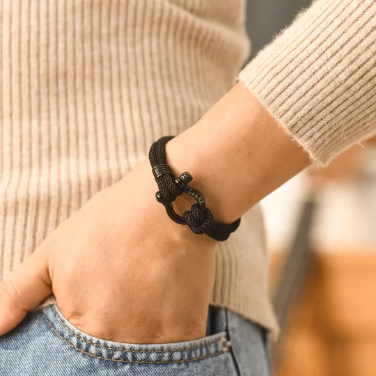 Love Knot Bracelet Nautical Bracelet "hold this close to feel my love" for Daughter and Son-Jessemade AU