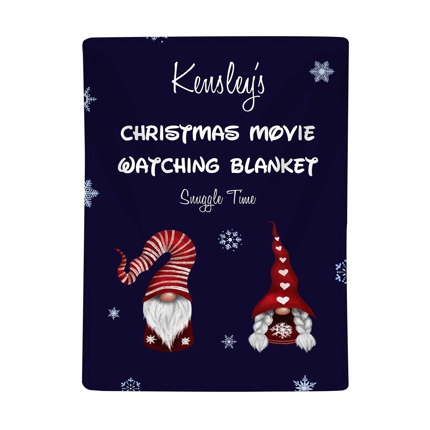 Personalised Christmas Movie Blanket Custom 1 Name Blanket Christmas Gift for Family Friends - Christmas Movie Watching Blanket-Jessemade AU