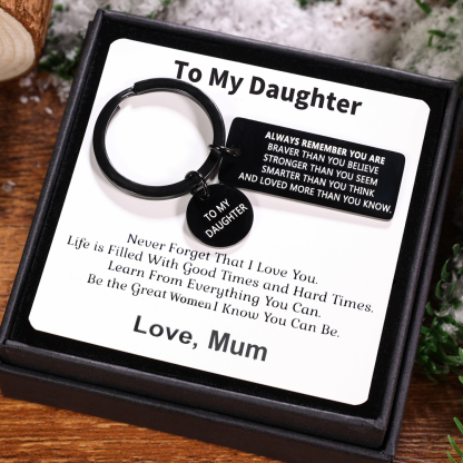 To My Son and Daughter Funny Keychain Don't Do Stupid Gift Set-Jessemade AU
