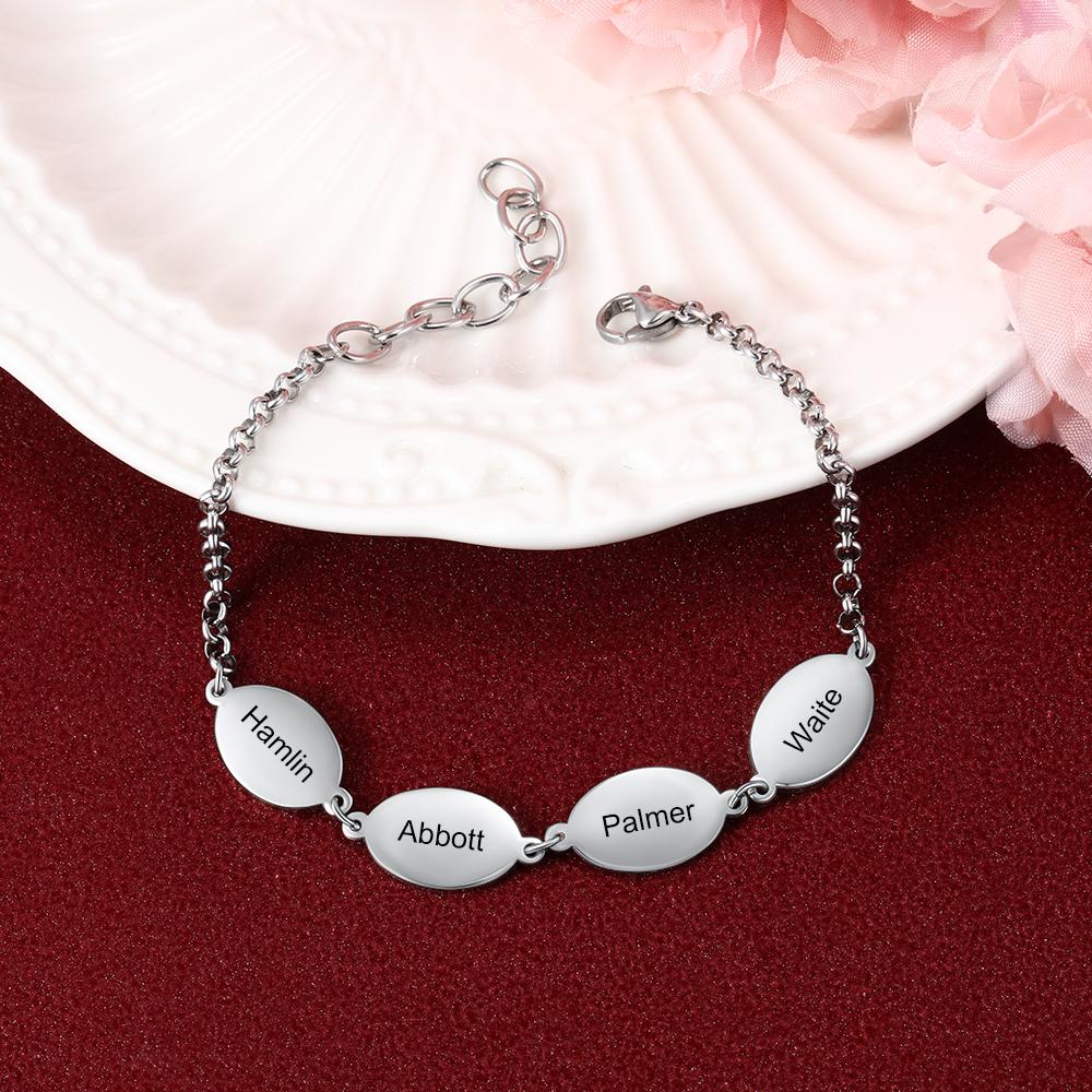 Personalised Bracelet  With 4 Names Bracelet-Jessemade AU