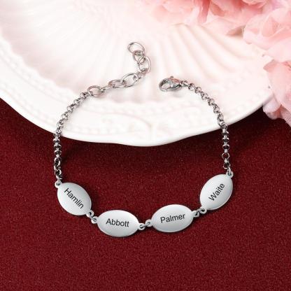 Personalised Bracelet  With 4 Names Bracelet-Jessemade AU