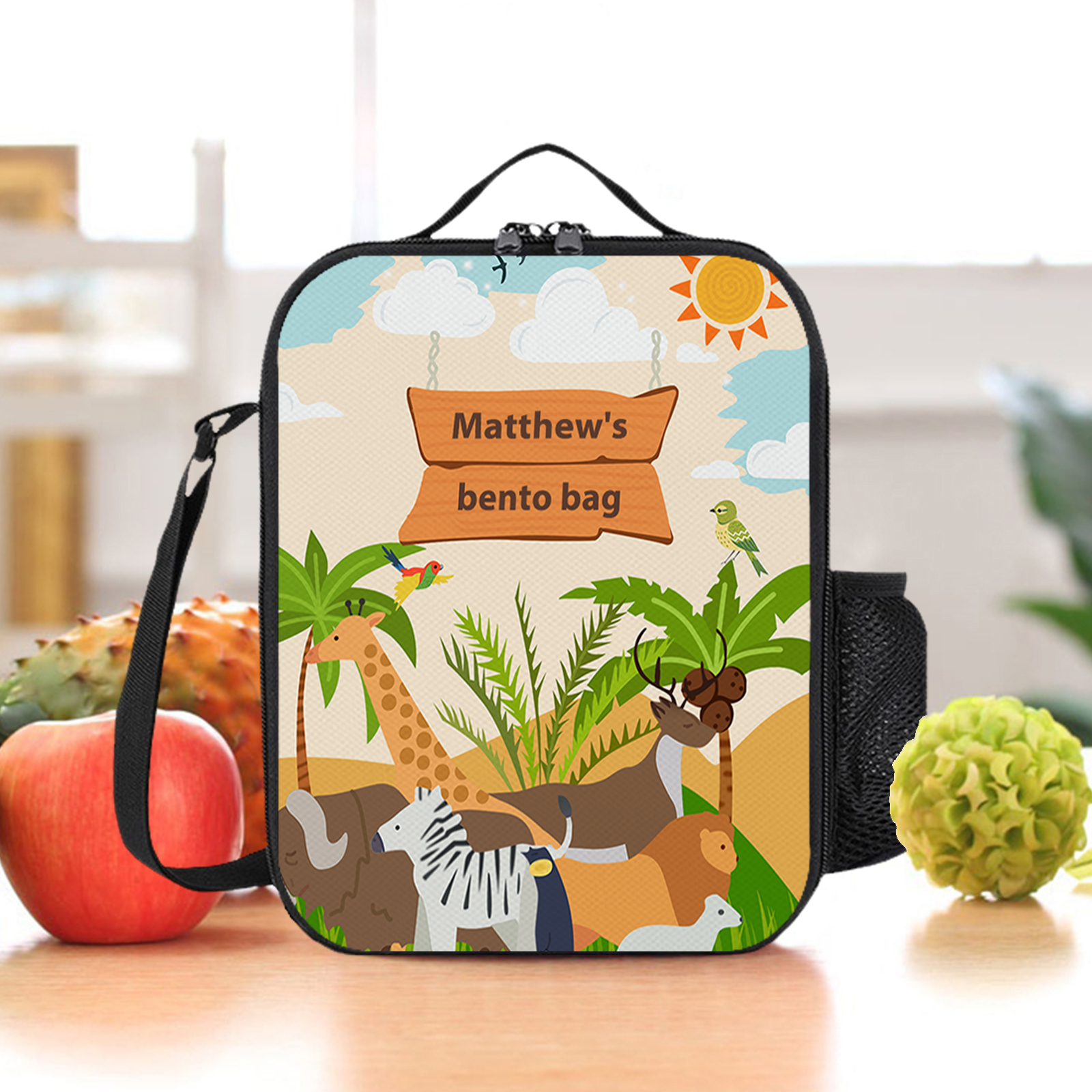 Custom Name Lunch Bag Personalised Forest Park Lunch Box Gifts for Kids-Jessemade AU