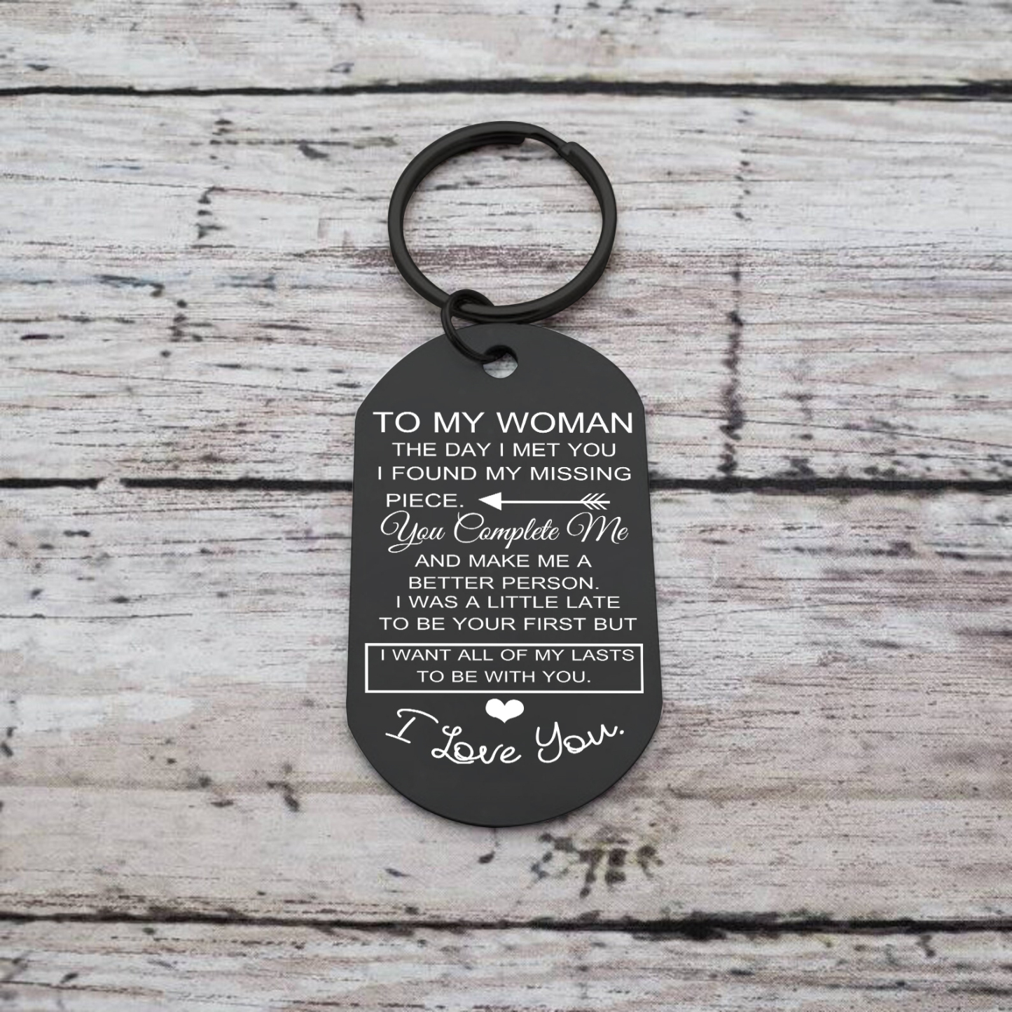 To My Wife/Husband Custom Photo Keyring Couple Keychain Stainless Steel Keychain Valentine's Day Gift for Couples-Jessemade AU