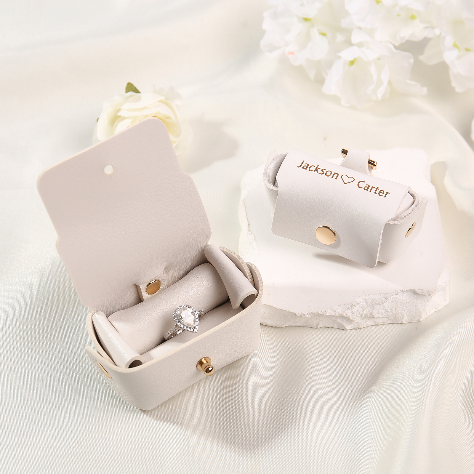 Personalised Name Exquisite Jewelry Box Ring Gift Box Ring Packaging Box-Jessemade AU