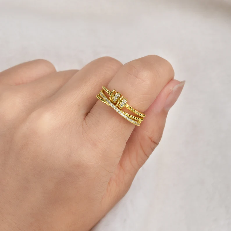 To My Daughter-S925 Spinning Bead Fidget Ring