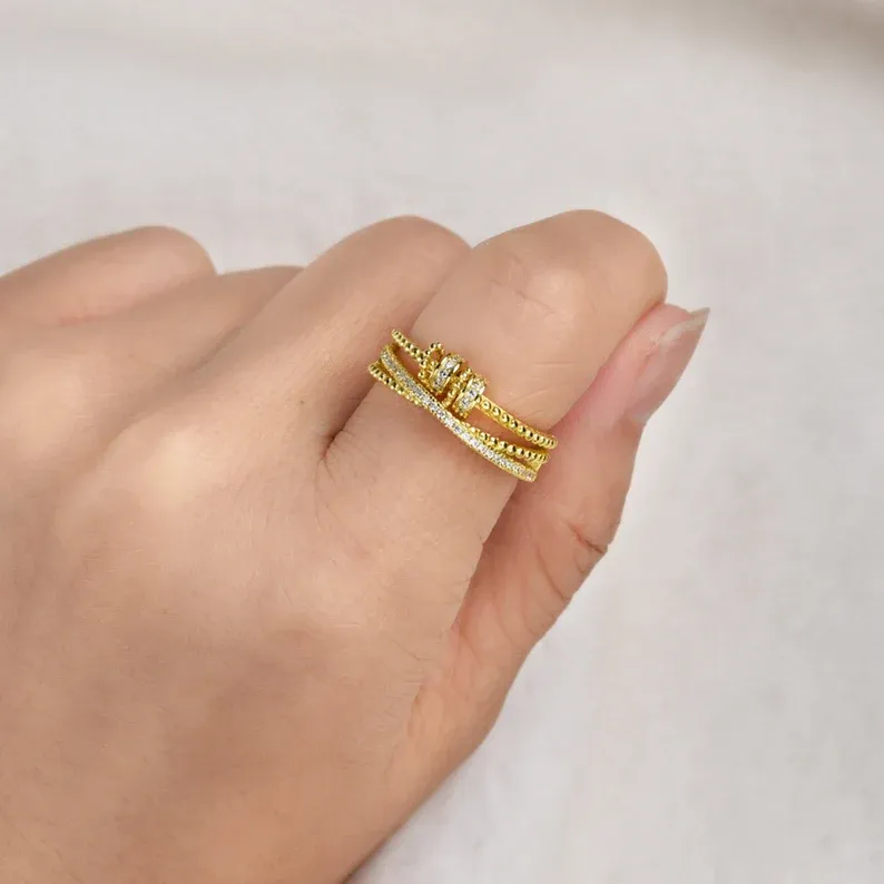 To My Daughter-S925 Spinning Bead Fidget Ring