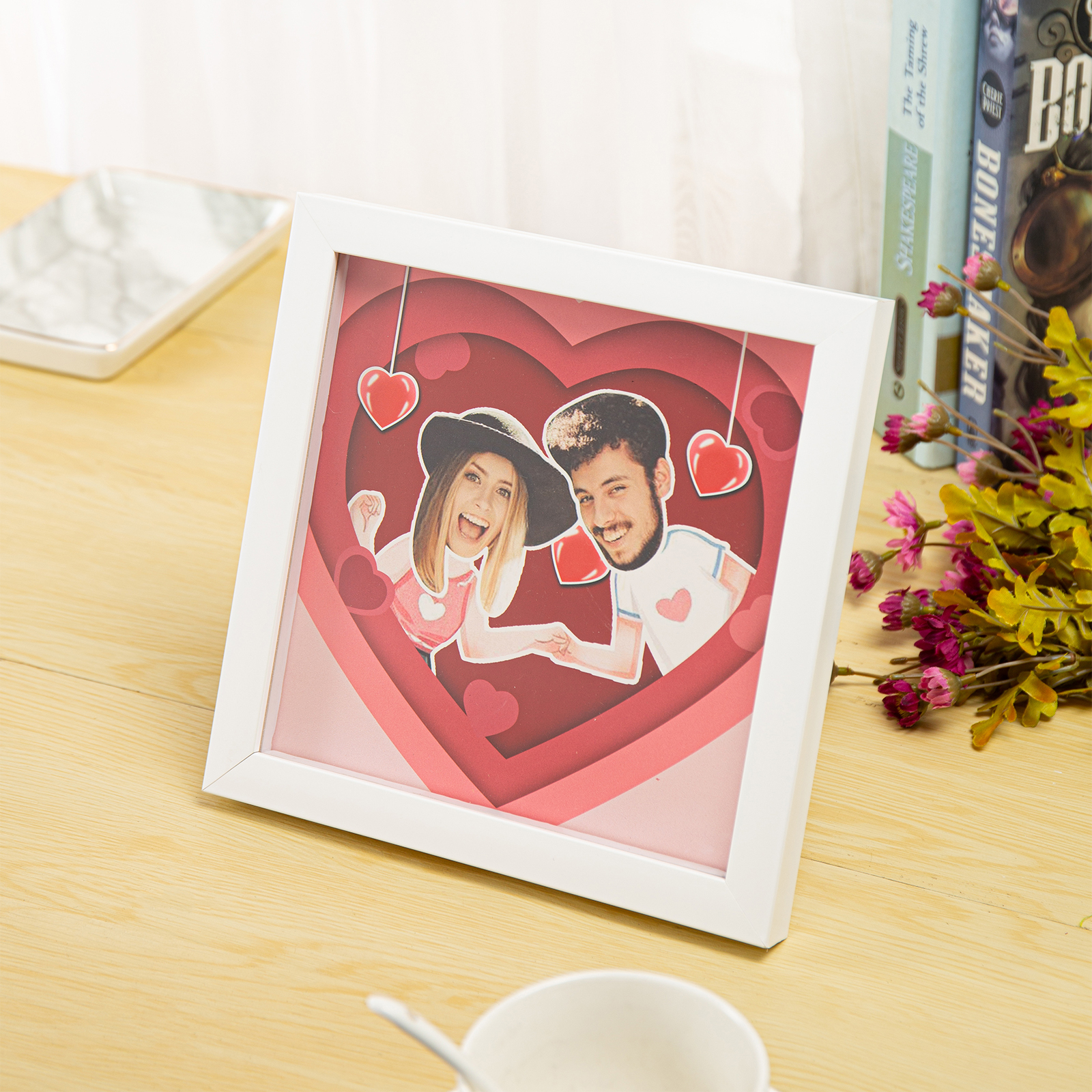 Personalised Couple Stereo Photo Frame-Jessemade AU
