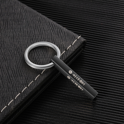 Personalised 3D Bar Keychain 4 Side Vertical Bar Keychain Gifts For Her-Jessemade AU