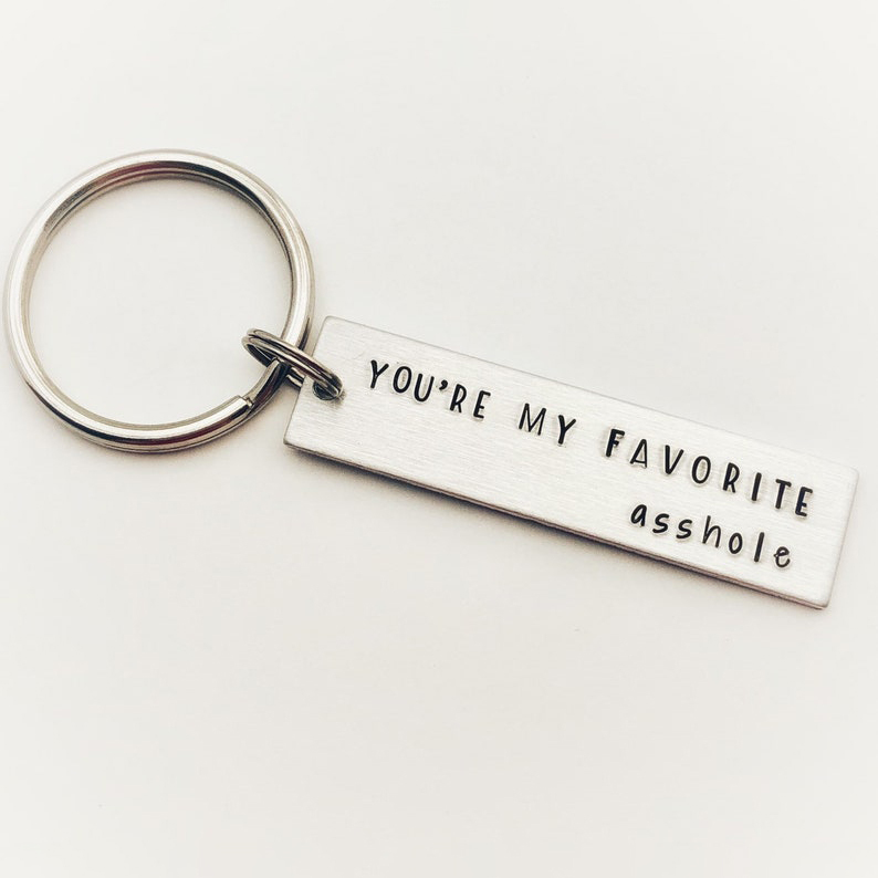 Valentine's Day Gifts You're My favourite Asshole Keychain, Funny Keychain For Women Men-Jessemade AU