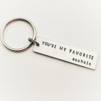 Valentine's Day Gifts You're My favourite Asshole Keychain, Funny Keychain For Women Men-Jessemade AU