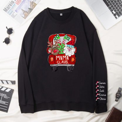 5 Names - Personalised Christmas Sweatshirt Custom Name & Text Sweatshirt Mimi Claus Sweatshirt Gift for Family -Jessemade AU